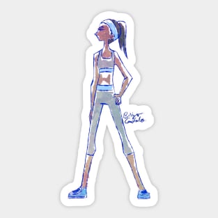 Fashion Illustration Babe 4 Sticker